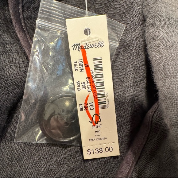 Madewell Lightspun Dorset Blazer- Color Coal. Size Medium‎ - Picture 13 of 13